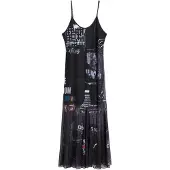 Desigual Vestido cor-de-rosa / preto / branco