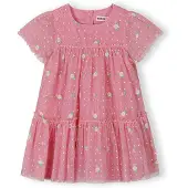 MINOTI Vestido jade / alperce / rosa claro