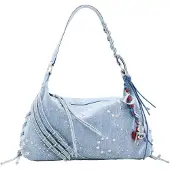 Desigual , Średnia torba dżinsowa, Mulher, AlgodÃO, Azul, U