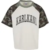Karl kani Camisa verde / preto / offwhite