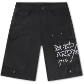 Ed Hardy Calças de ganga preto / branco