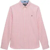 Superdry para homem. M4011100A Camisa oxford cor-de-rosa (S), Casual, Algodão, Clássico, Manga comprida