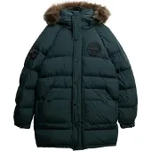 Superdry para homem. M5012208A Parka comprida Everest Baffled verde (M), Casual, Poliéster