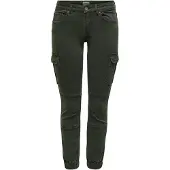 ONLY Calça com bolsos ONLMISSOURI mulheres - Cáqui - 34