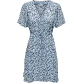 ONLY Vestido 'ONLEvida' azul claro / azul escuro / branco