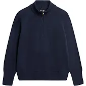 Superdry para mulher. W6110625A Jersey meio fecho Classic marinho (XS), Casual, Algodão