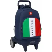 Safta Mochila Com Rodas Compact Evolutive Benetton Flag