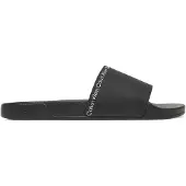Calvin Klein Sapato aberto 'Essential Repeat Logo Pool' preto / branco