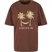 Lost Youth Camisa 'Right Direction' chocolate / amarelo claro