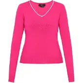 Faina Pullover fúcsia / branco