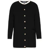 Dreimaster Maritim Casaco de malha preto / branco