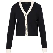 Dreimaster Klassik Casaco de malha 'Classic Look' navy / branco lã