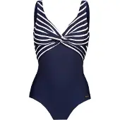 LASCANA Fato de banho navy / branco