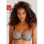 LASCANA Soutien 'Invisible Pink' cinzento / preto