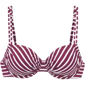 Venice beach Top de biquíni merlot / branco