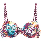 Venice beach Top de biquíni aqua / laranja / bordeaux / branco
