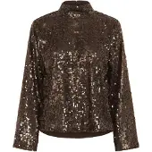 Kaffe Blusa 'KAZiggy' umbra / castanho escuro