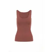 Coster Copenhagen Top ' CC Heart ' castanho ferrugento