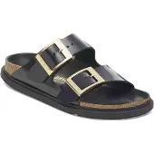 Birkenstock Sandália ouro / preto