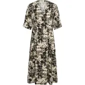 Soaked in luxury Vestidos camiseiros 'Naelle' ecru / castanho escuro / preto