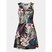 KOROSHI Vestido azul / cor-de-rosa / vermelho / preto