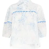 FELIPA Blusa 'Fashion Look' azul / branco