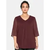 Sheego Túnica vermelho vinho