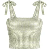 STUDIO SELECT Top 'Fame' verde claro / branco