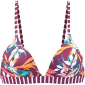 Venice beach Top de biquíni aqua / laranja / bordeaux / branco