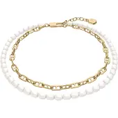 Fossil Pulseira 'Heritage' ouro / branco