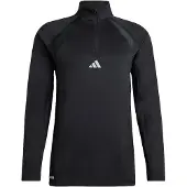 Adidas Camisa funcionais 'TECH APPAREL 1/4 ZIP' preto / branco
