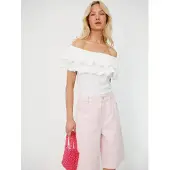 Crãs Top ' Flouncecras ' offwhite