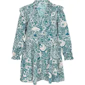 Usha Vestido azul / branco