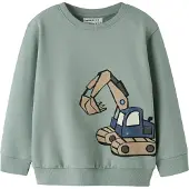 Name it Sweatshirt 'NMMKARK' areia / azul escuro / verde pastel / preto