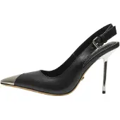 Buffalo Sapatos abertos atrás 'Leyla' preto / prata