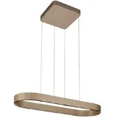 Paul Neuhaus Candeeiro suspenso LED Q-Stretto, bronze, 86,8 cm