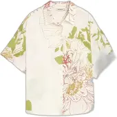 Desigual Blusa amarelo / verde relva / vermelho florescente / branco