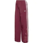 Adidas Calças 'Firebird' rosa escuro / bordeaux / branco