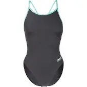 Arena Fato de banho 'LACE BACK SOLID' cinzento