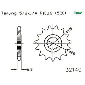 Esjot Pinhao Dianteiro 32140 520 Standard