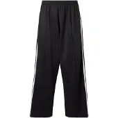 Adidas Calças 'OVERSIZED TRACK' preto / branco