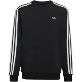 Adidas Sweatshirt '3-STRIPES LOOSE CREW' preto / branco