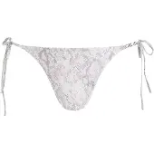 Karl Lagerfeld Cueca biquíni ' Bikini-Höschen zum Binden an der Seite ' cinzento / branco