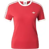 Adidas Originals Camisa '3-Stripes Slim' vermelho / branco