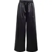 Adidas Calças de desporto 'SATIN WIDE LEG' antracite / preto