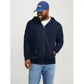 Jack & Jones Moletom Com Fecho Basic Plus Size