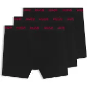 HUGO Boxers vermelho / preto