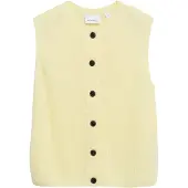 Comma Colete de malha amarelo claro