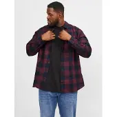 Jack & Jones Camisa De Manga Comprida Gingham Plus Size