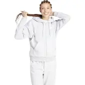 Adidas Casaco de treino em moletão 'Essentials' cinzento claro / branco